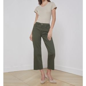L'AGENCE Wanda stretch crop jean balsam green sz 4 (27)